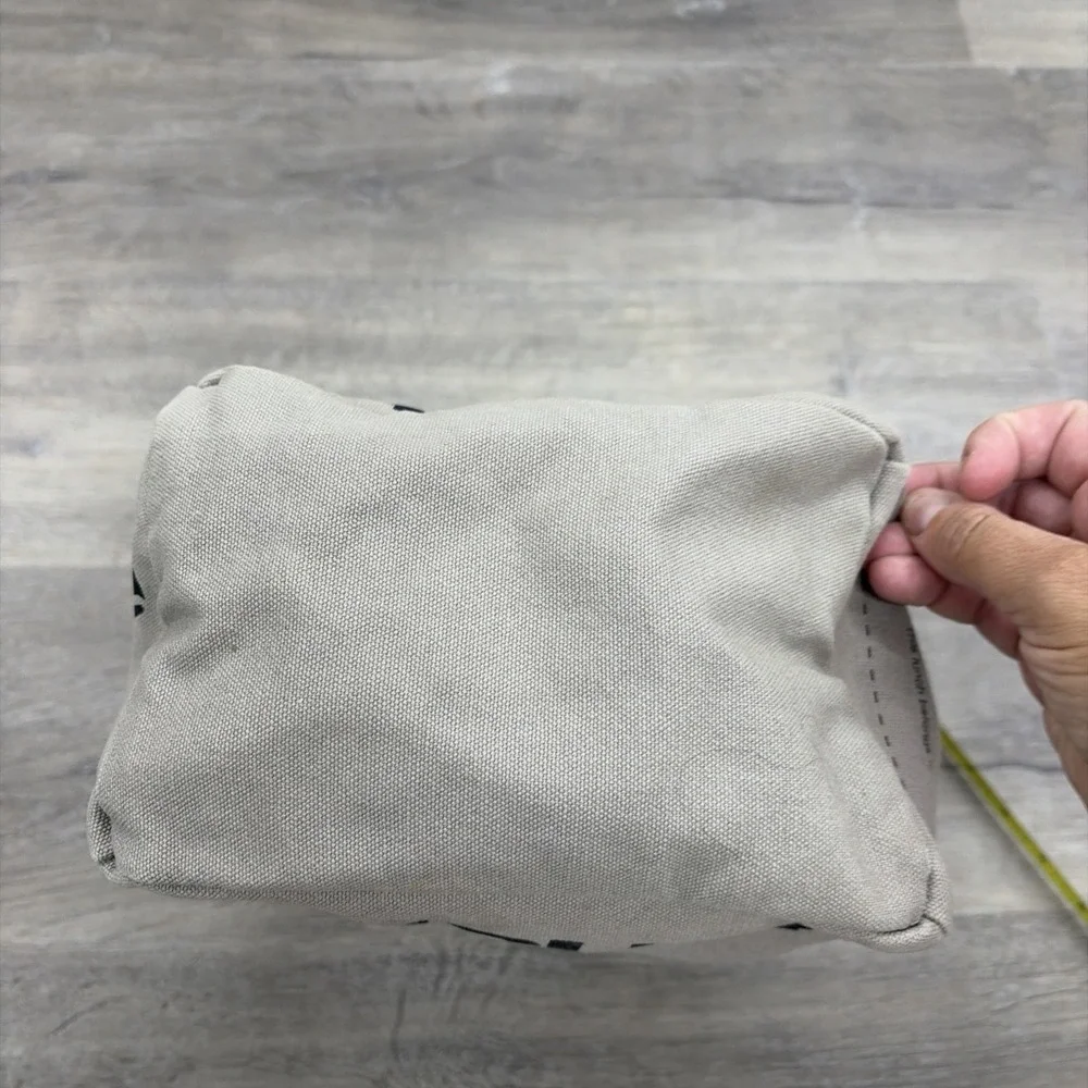 Fluf Zipper Work School Lunch Bag Grey Canvas Yellow Interior Pack Organic